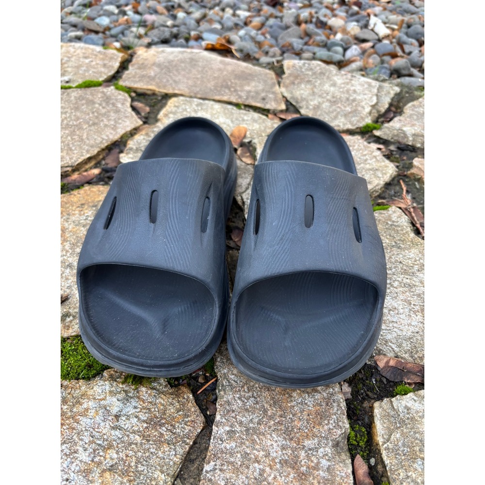 Hoka Men's Ora Recovery Slides Black Slip On Comfort Athleisure Size 12 - Picture 6 of 9
